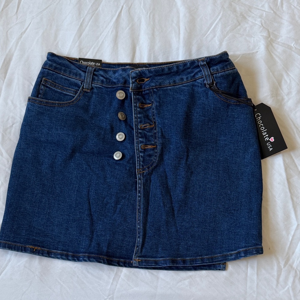 Chocolate Denim Skirt in Blue